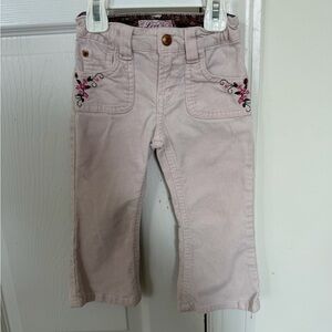 Levi's Kids Soft Pink Embroidered courdoroy pants Y2K